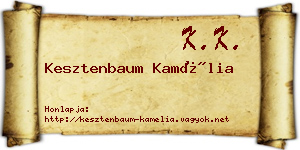 Kesztenbaum Kamélia névjegykártya